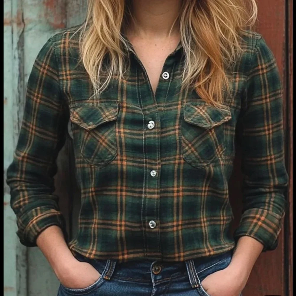 Ralph Lauren Blue and Red Plaid Button Down Shirt